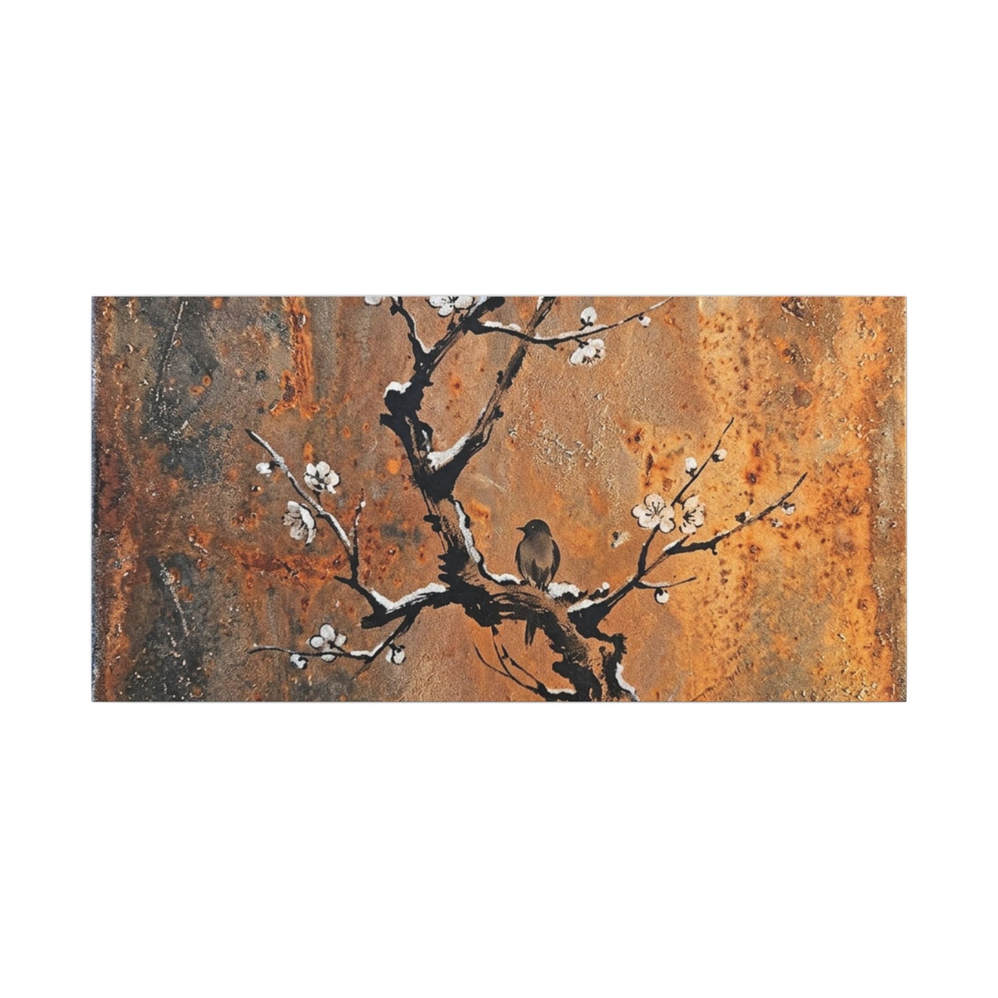 Datsuzoku Rust Patina Canvas Art - Zen Sumi E