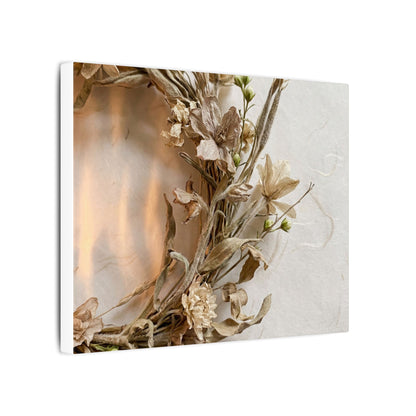 Dried Flowers Japanese Pattern Canvas Art | Neutral Japandi Art