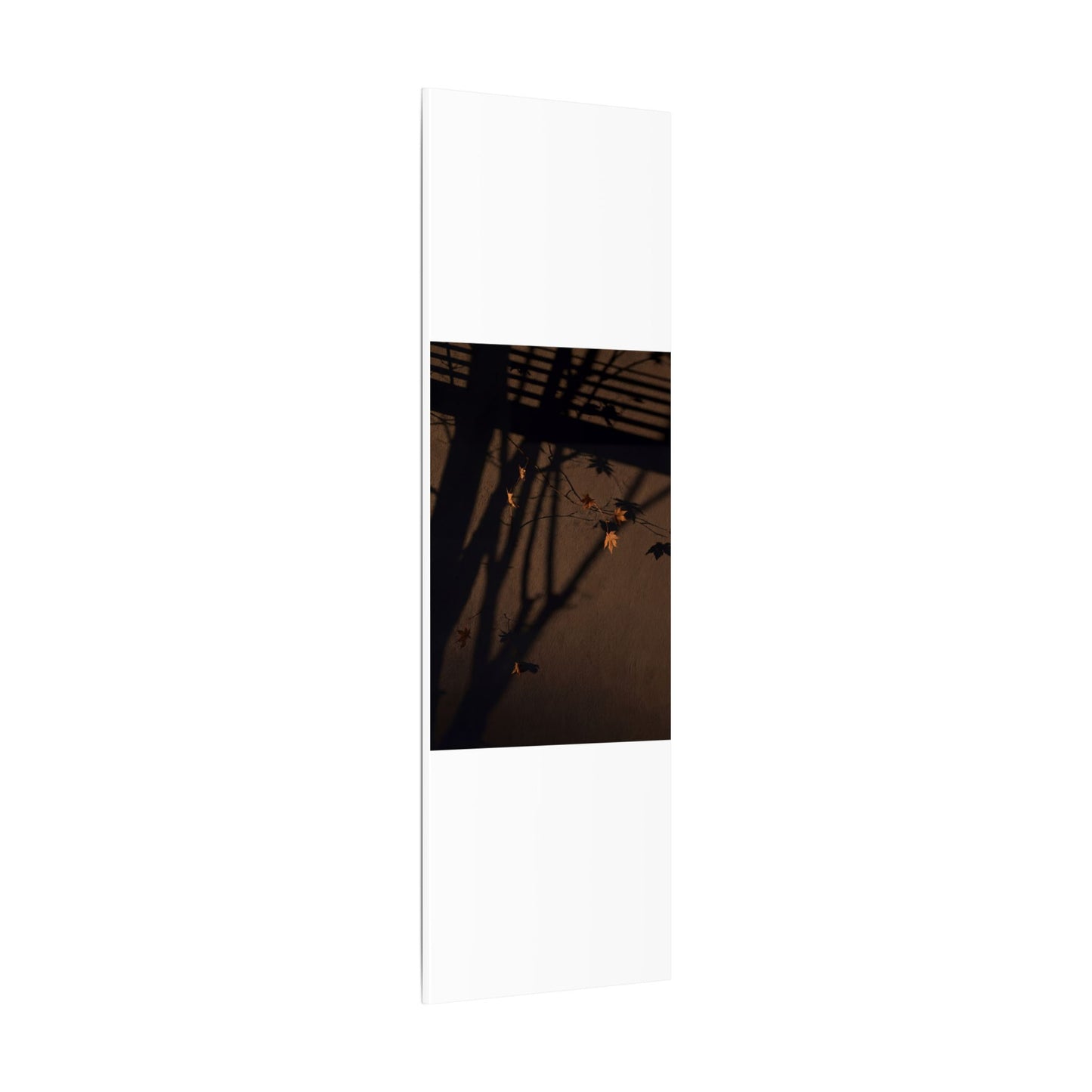 Shadow Play Autumn Canvas Art | Dark Japandi Luxurious Design
