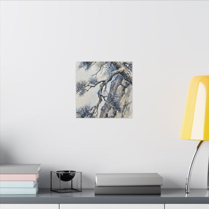 Moonlight Pine Tree Canvas Art - Japandi Seijaku