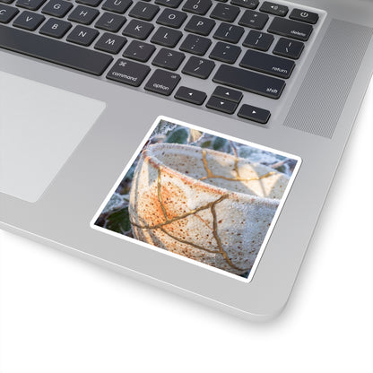 Dappled Ceramic Bowl Sticker - Kintsugi Seijaku Art Print