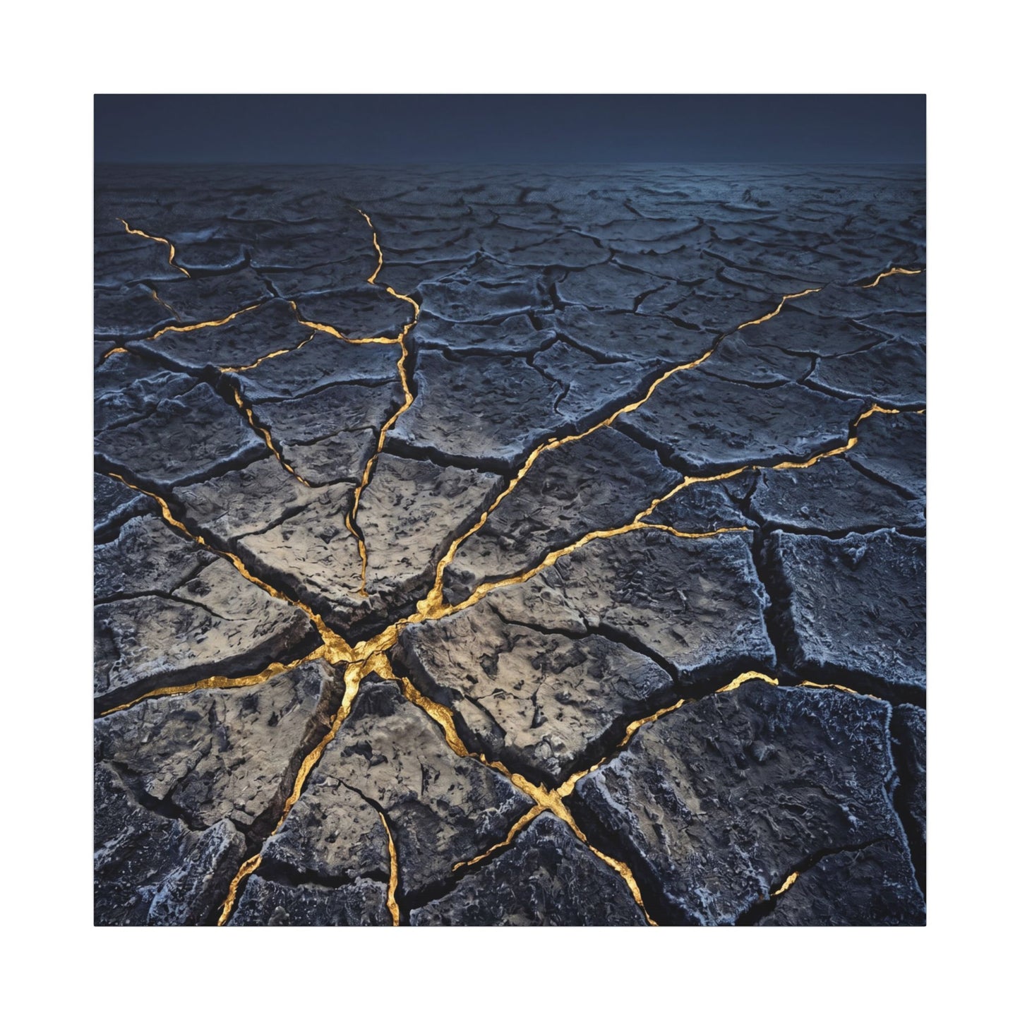 Cracked Earth Broken Beauty Canvas Art | Artful Kintsugi Art
