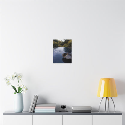Kintsugi Water Ripple in Overcast | Broken Beauty Canvas Art