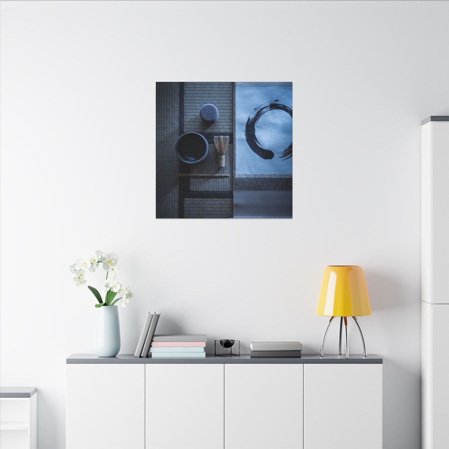 Tea Ceremony Enso Canvas Art | Calm Zen Art