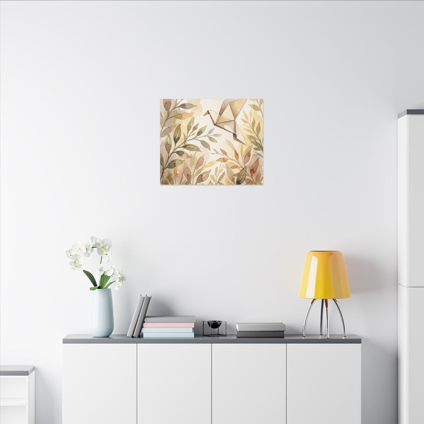 Fukinsei Paper Fold Canvas Art - Japandi Watercolor