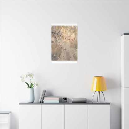 Summer Cherry Blossom Texture Canvas Art | Neutral Decor