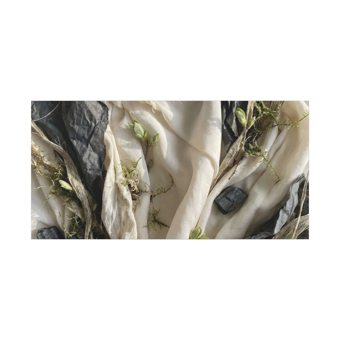 Spring Silk Drape Texture Canvas Art | Warm Decor