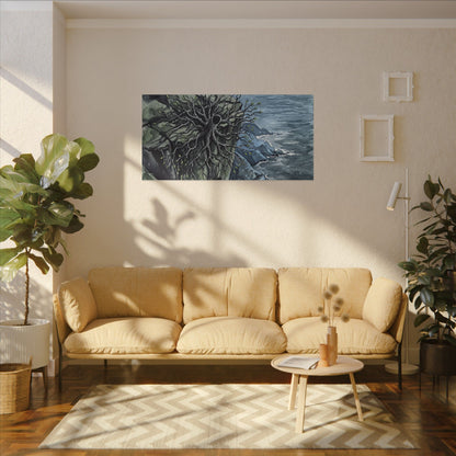 Pine Tree Spring Canvas Art | Japandi Neutral Design
