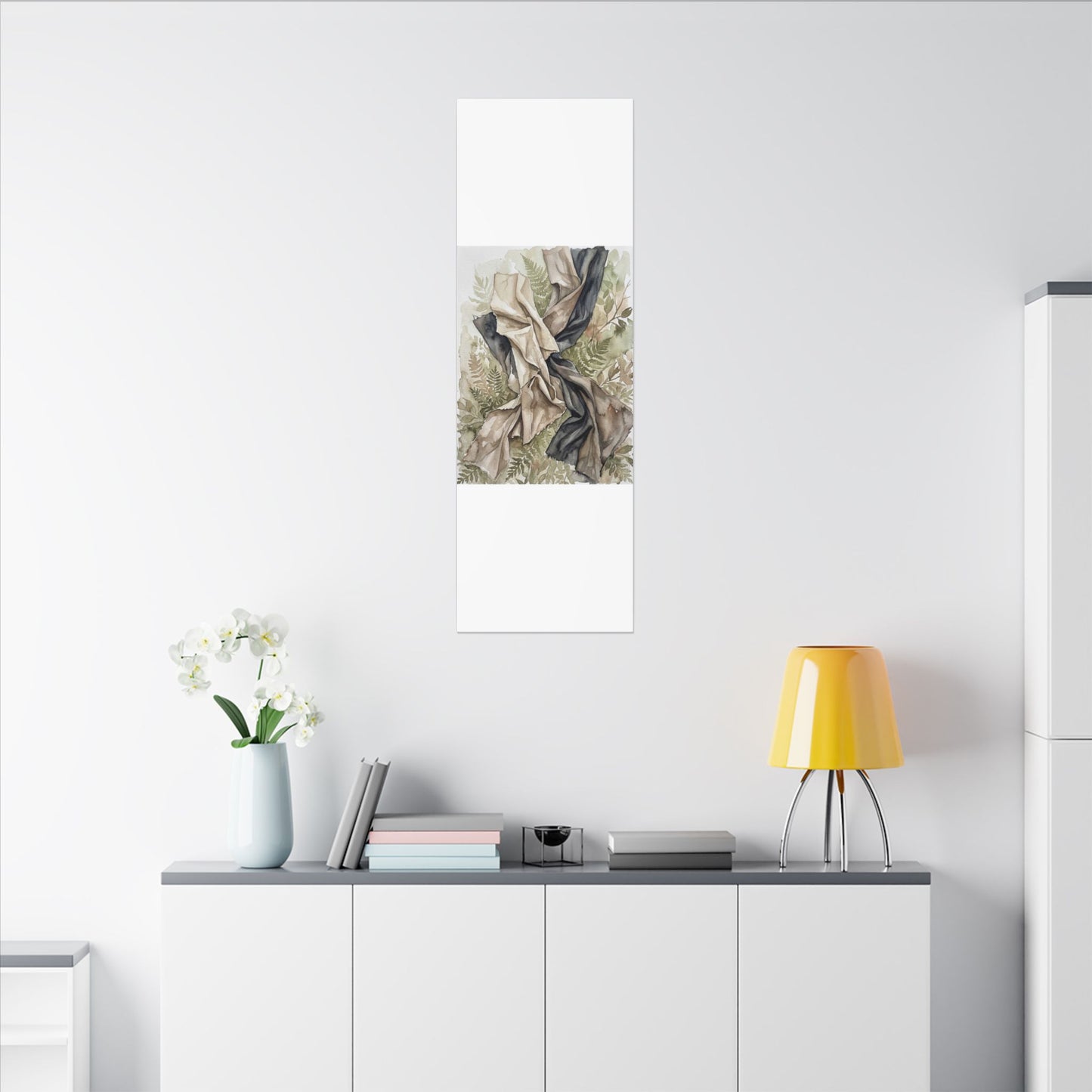 Silk Drape Summer Canvas Art | Japandi Cozy Design