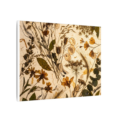 Dried Flowers Summer Canvas Art | Japandi Neutral Design