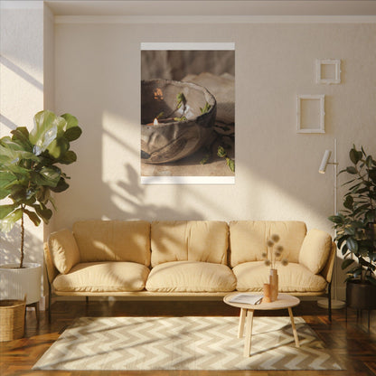 Candlelight Ceramic Bowl Canvas Art - Japandi Ma