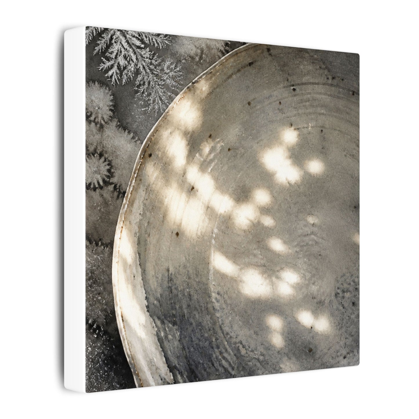 Ceramic Bowl Watercolor Canvas Art | Warm Japandi Art