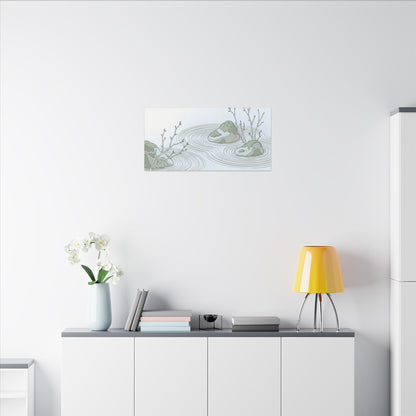 Moonlight Rock Garden Canvas Art - Japandi Ma