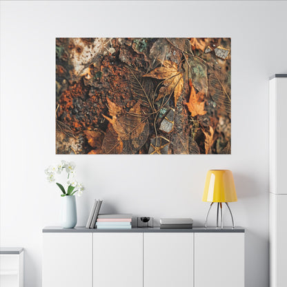 Rust Patina Canvas Art | Autumn Japandi Texture Art