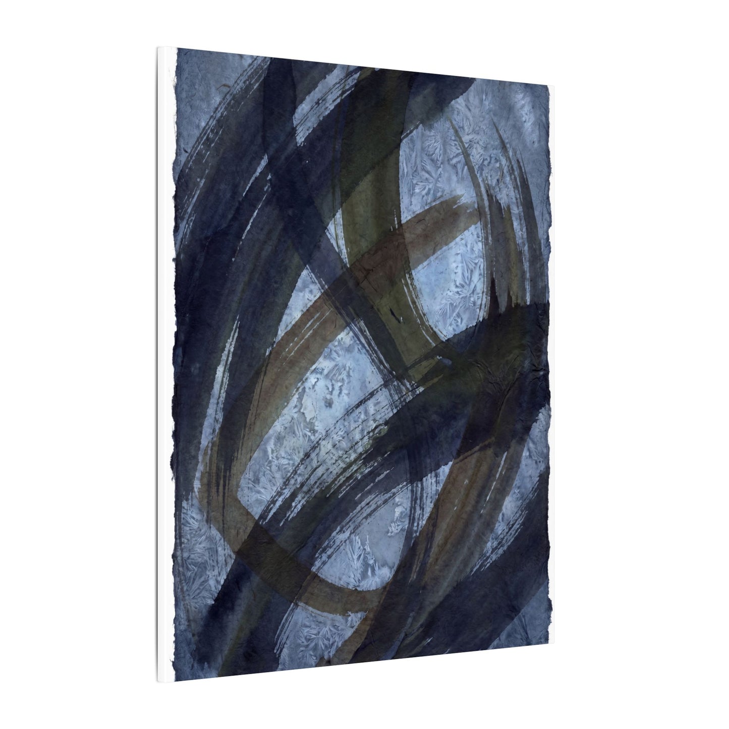Ink Brushstroke Canvas Art | Winter Dark Japandi Shadow Zen Art