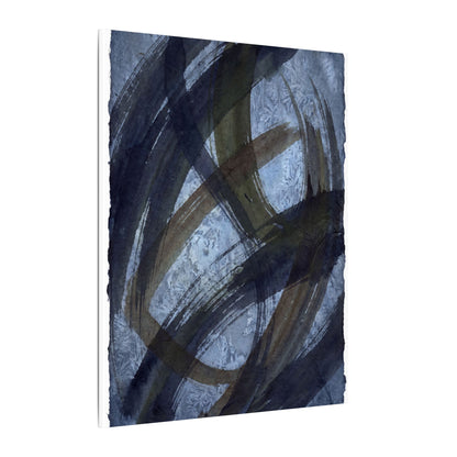 Ink Brushstroke Canvas Art | Winter Dark Japandi Shadow Zen Art