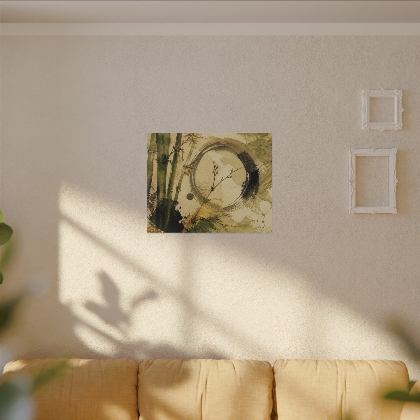 Ink Brushstroke Sumi E Canvas Art | Calm Zen Art