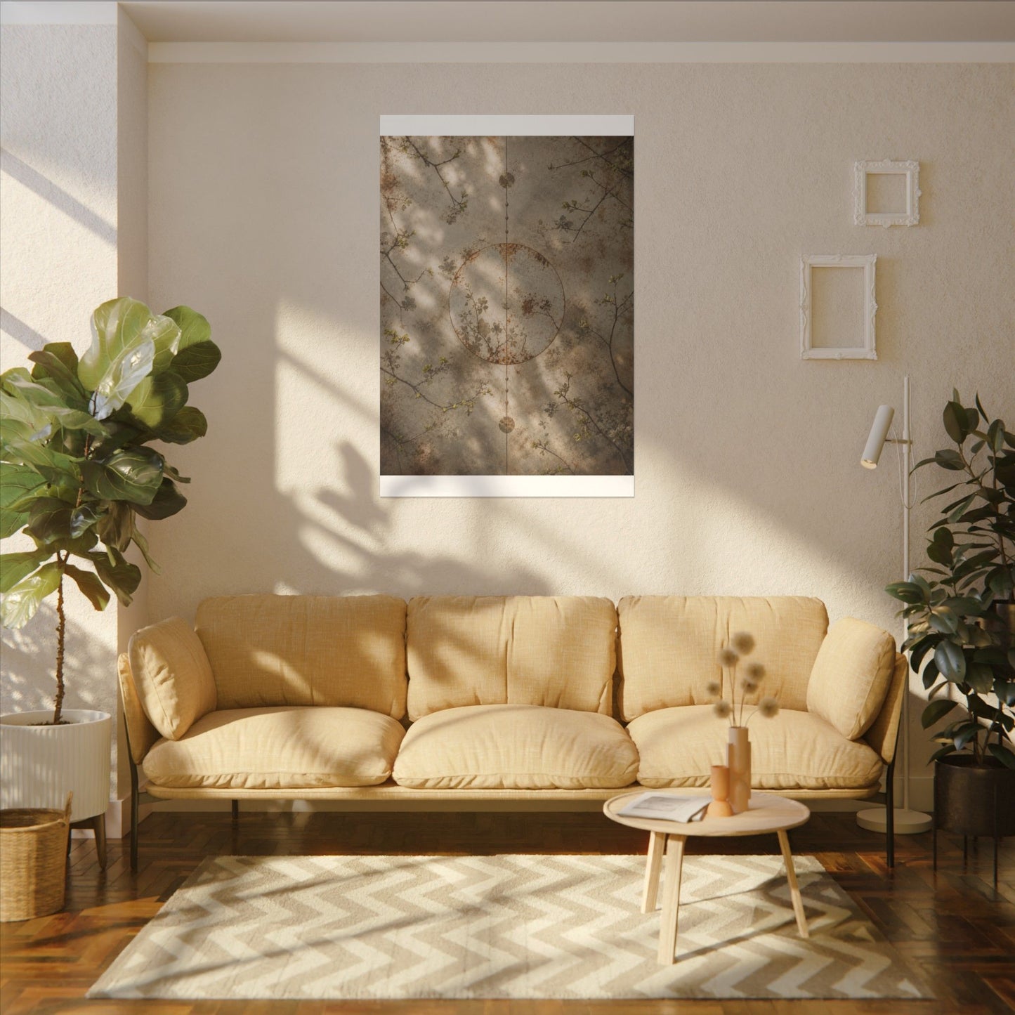 Japandi Rust Patina in Dappled | Japanese Pattern Canvas Art
