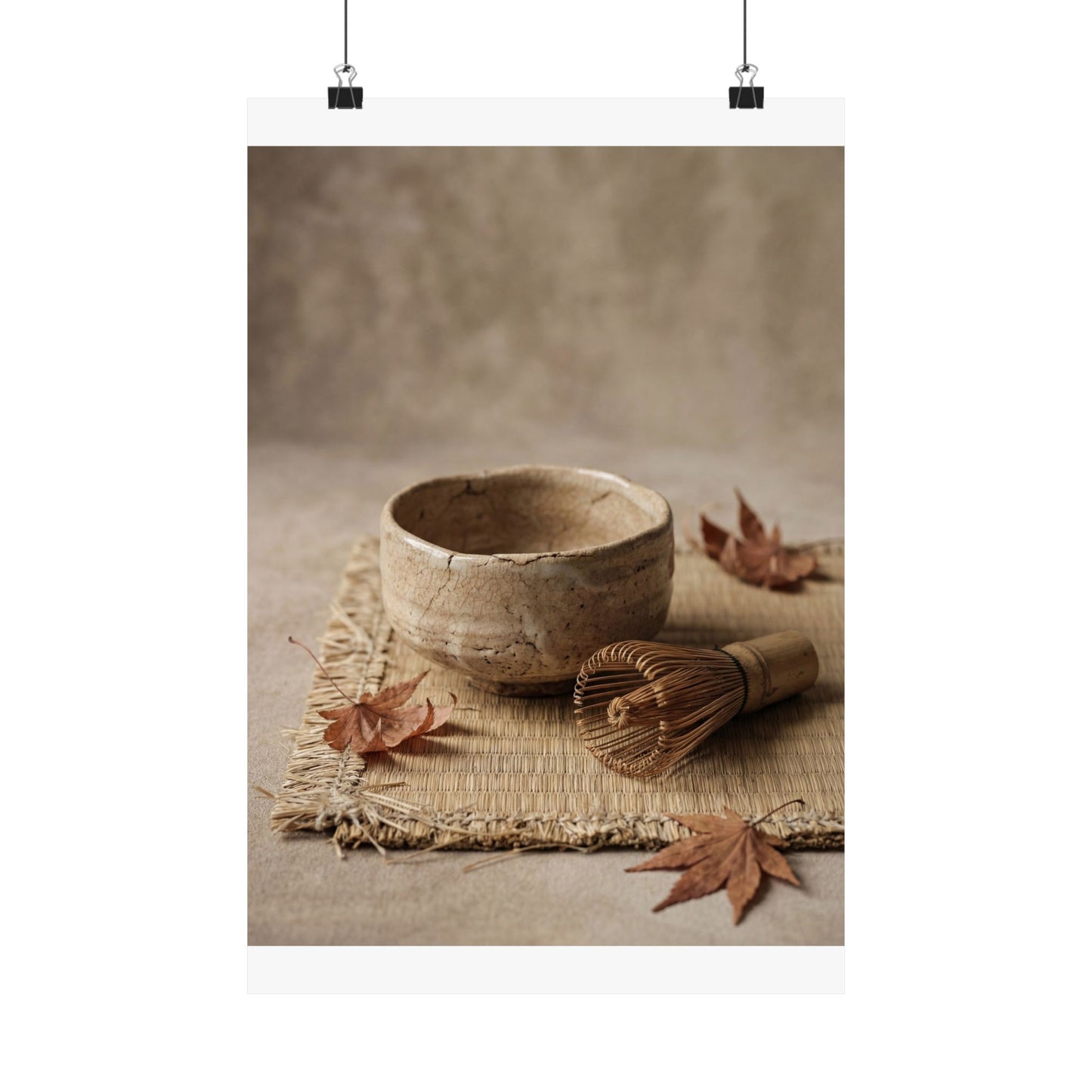 Tea Ceremony Autumn Wall Art Print | Japandi Warm Design Art Print