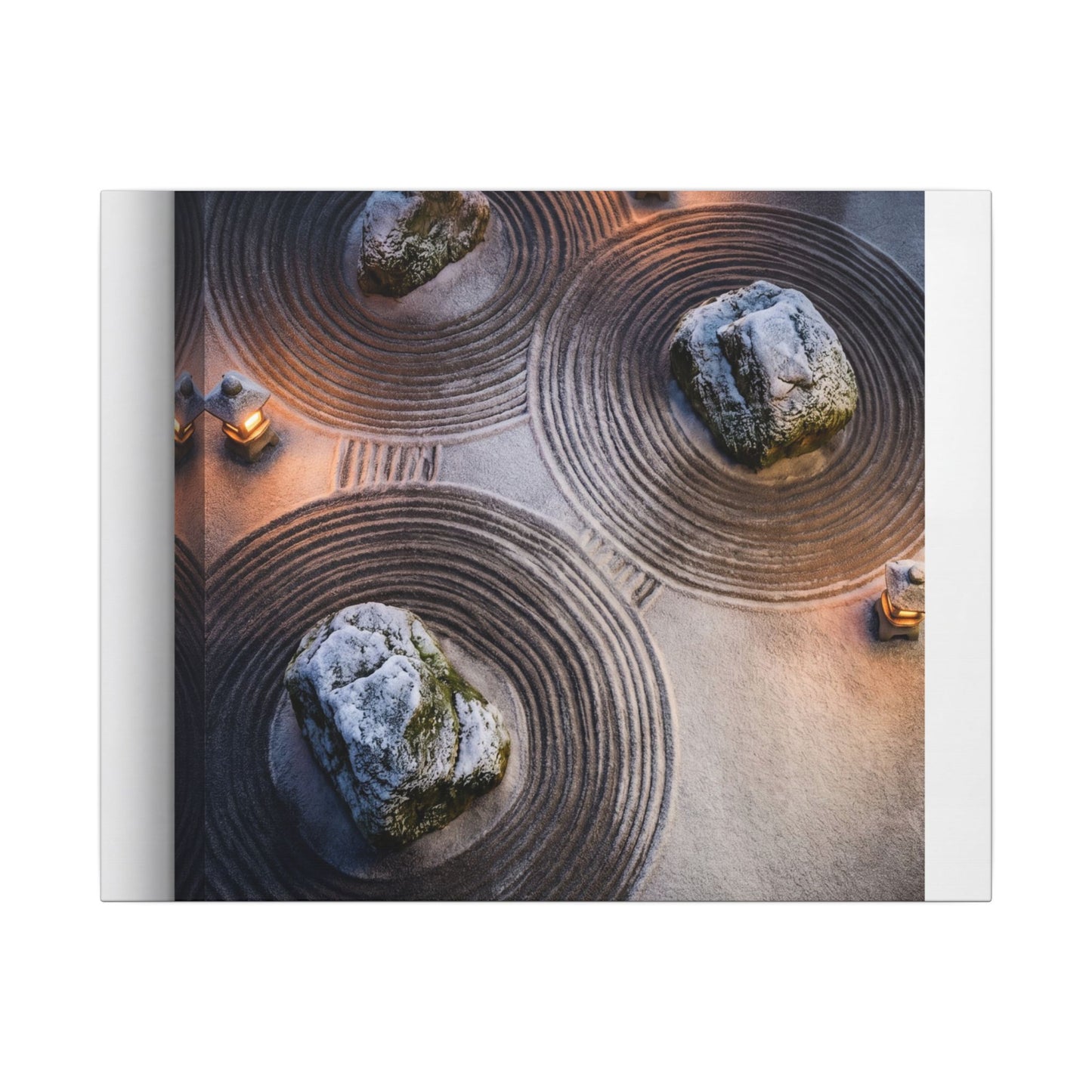Candlelight Rock Garden Canvas Art - Japandi Ma Art Print