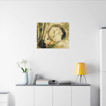 Ink Brushstroke Sumi E Canvas Art | Calm Zen Art