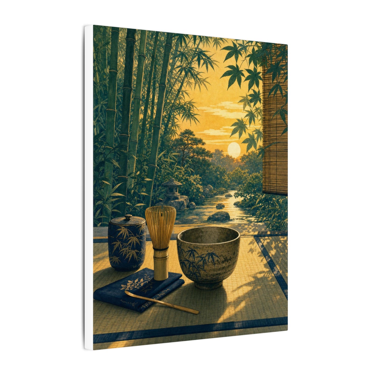 Ma Tea Ceremony Canvas Art - Zen Ukiyo E Inspired