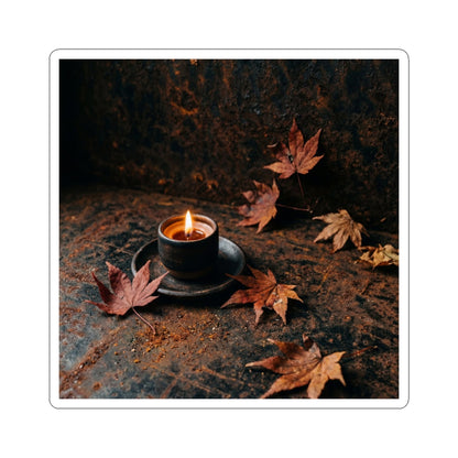 Sophisticated Rust Patina Sticker - Shadow Zen Dark Japandi Art Print