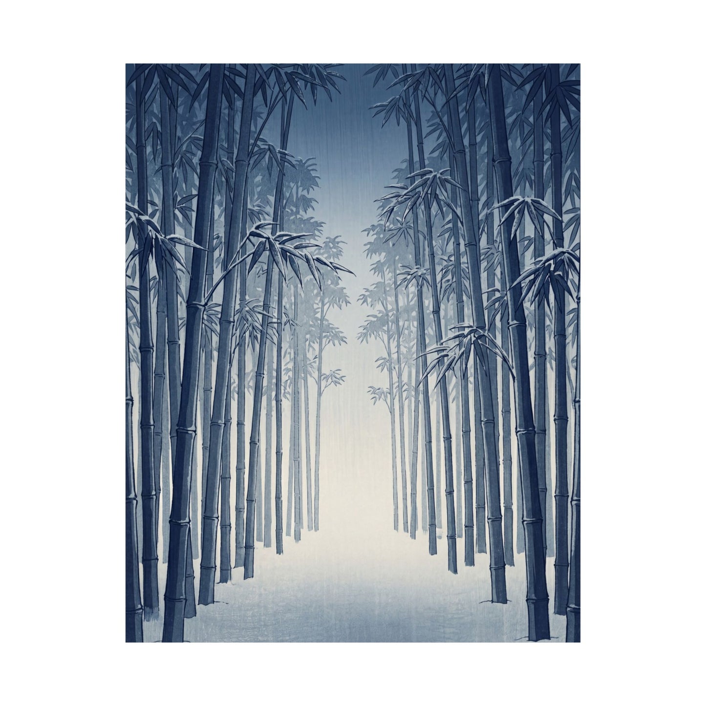 Seijaku Bamboo Grove Wall Art Print - Zen Ukiyo E Inspired