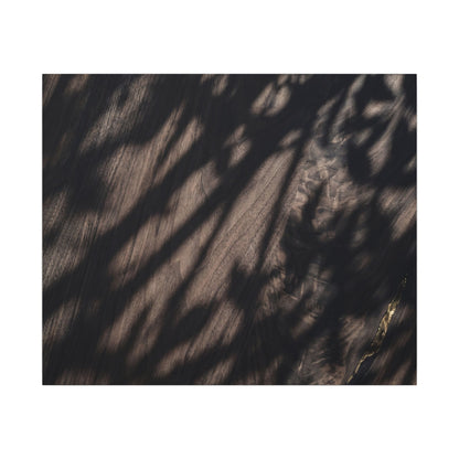 Shadow Play Summer Canvas Art | Dark Japandi Moody Design