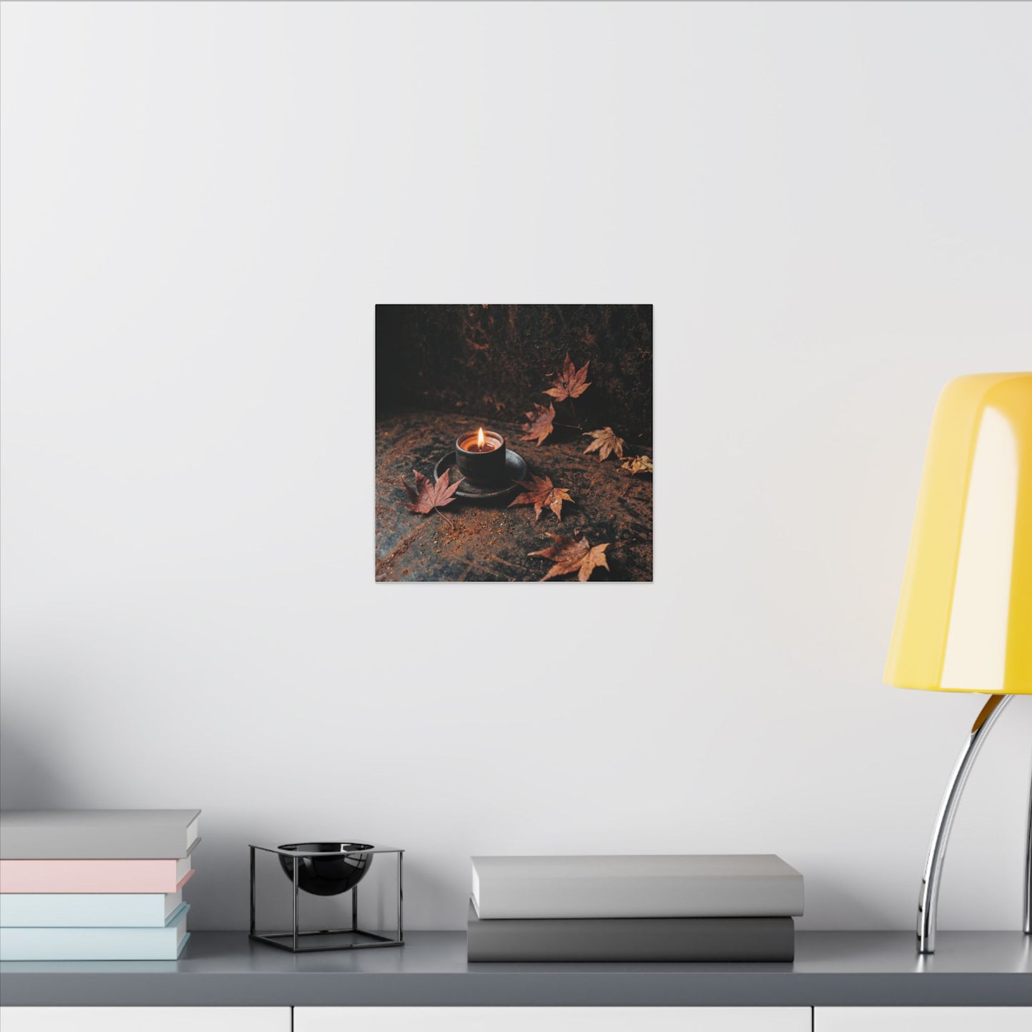 Autumn Rust Patina Shadow Zen Canvas Art | Sophisticated Decor