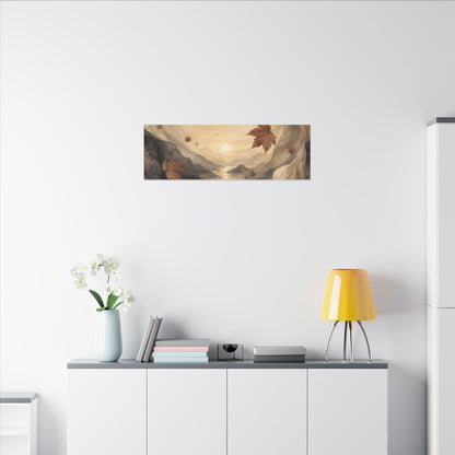 Autumn Silk Drape Watercolor Canvas Art | Earthy Decor