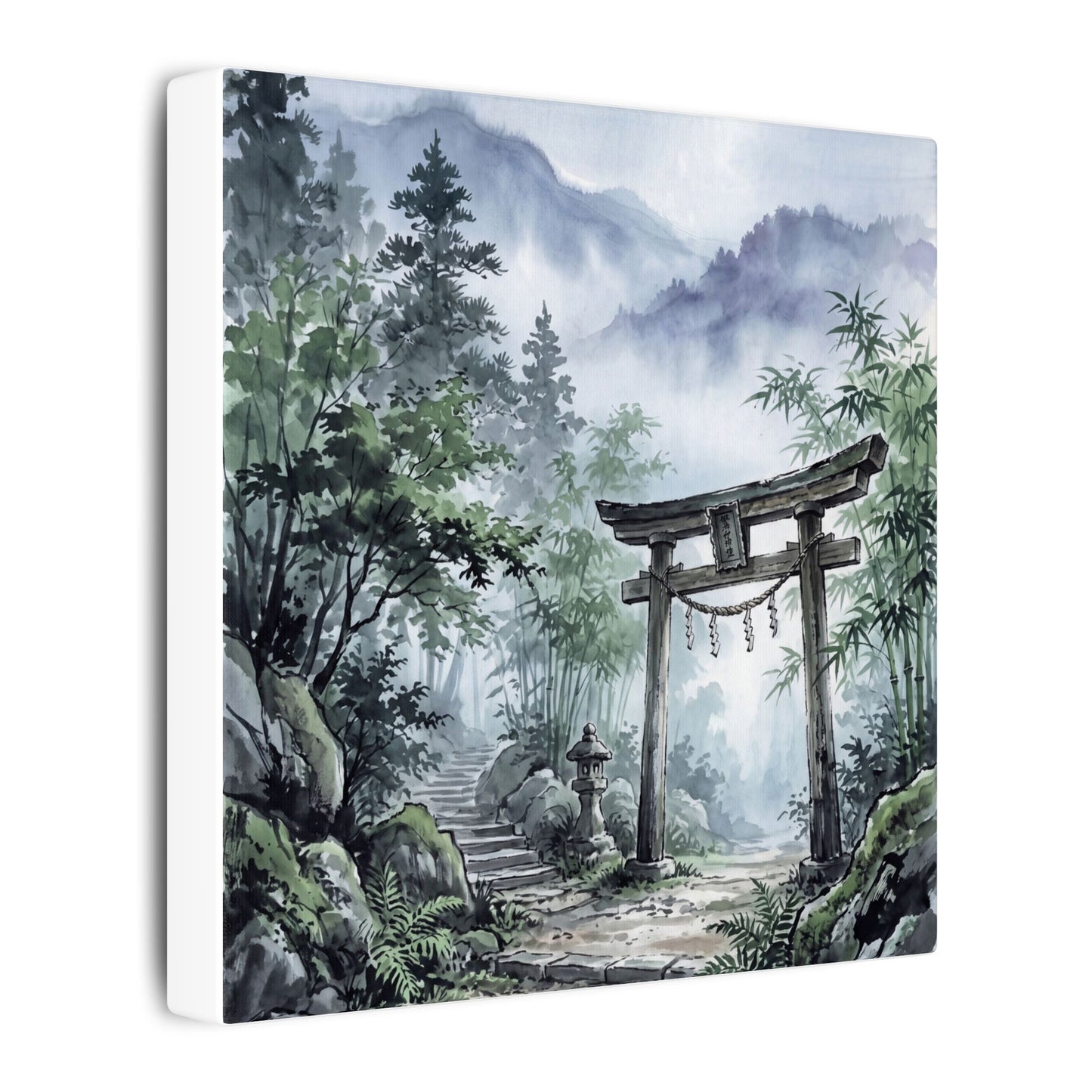 Moonlight Torii Gate Canvas Art - Zen Fukinsei