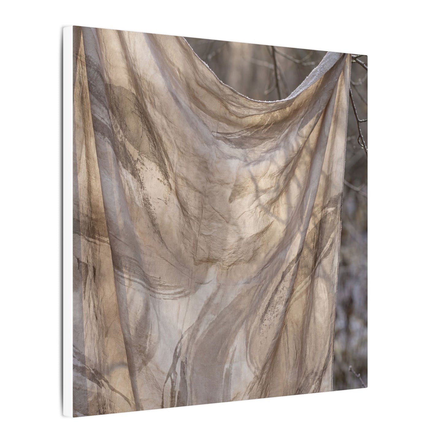 Ma Silk Drape Canvas Art - Japandi Japanese Pattern