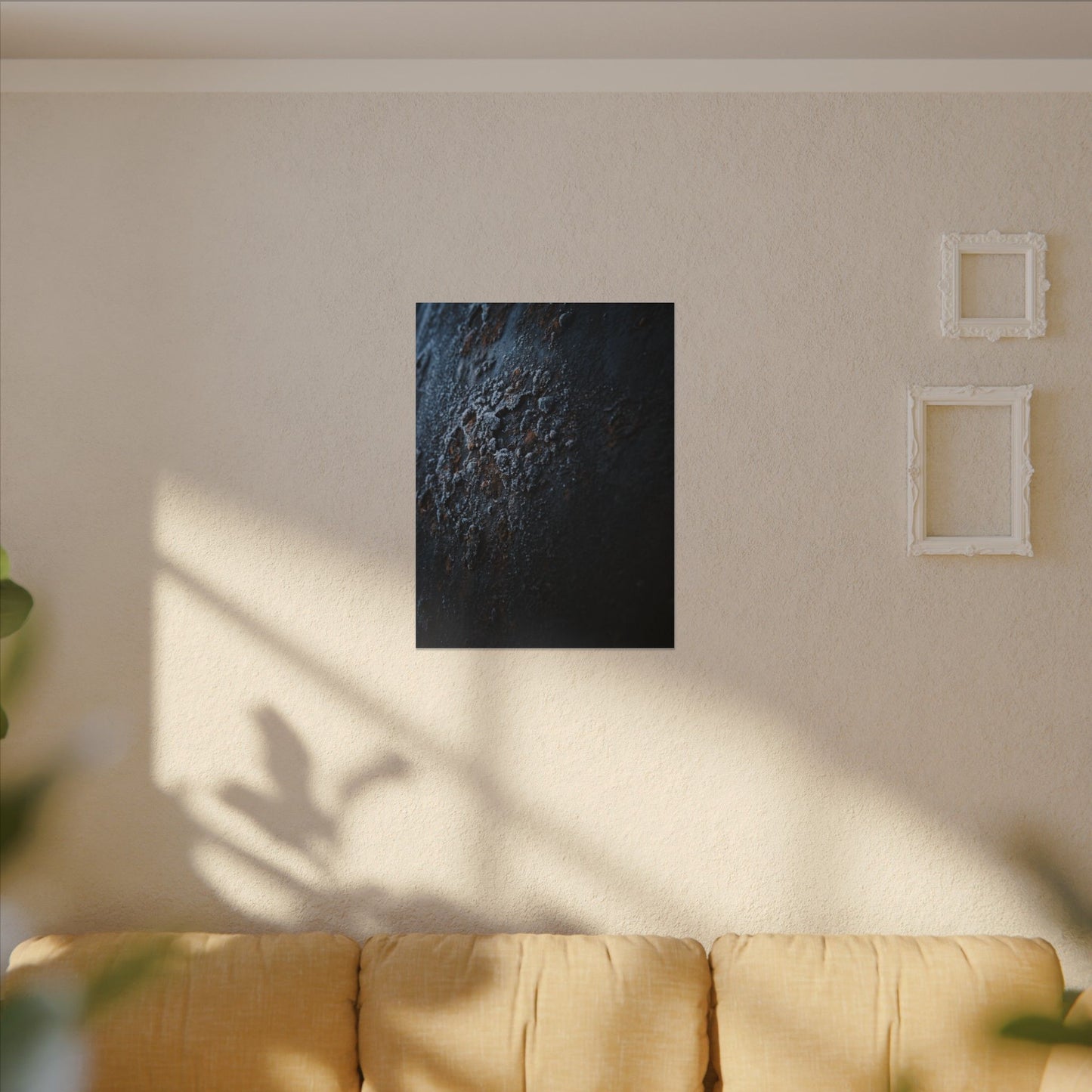 Rust Patina Canvas Art | Winter Dark Japandi Shadow Zen Art