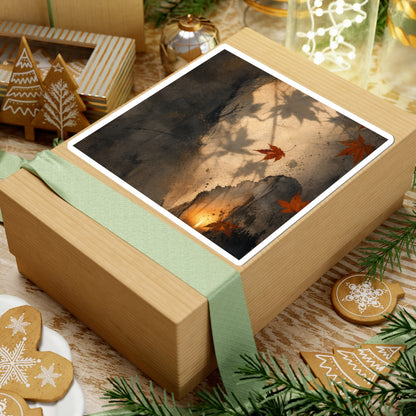 Japandi Shadow Play in Candlelight | Texture Sticker
