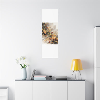 Cracked Earth Autumn Canvas Art | Japandi Warm Design