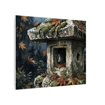Shibui Stone Lantern Canvas Art - Japandi Minimal Line