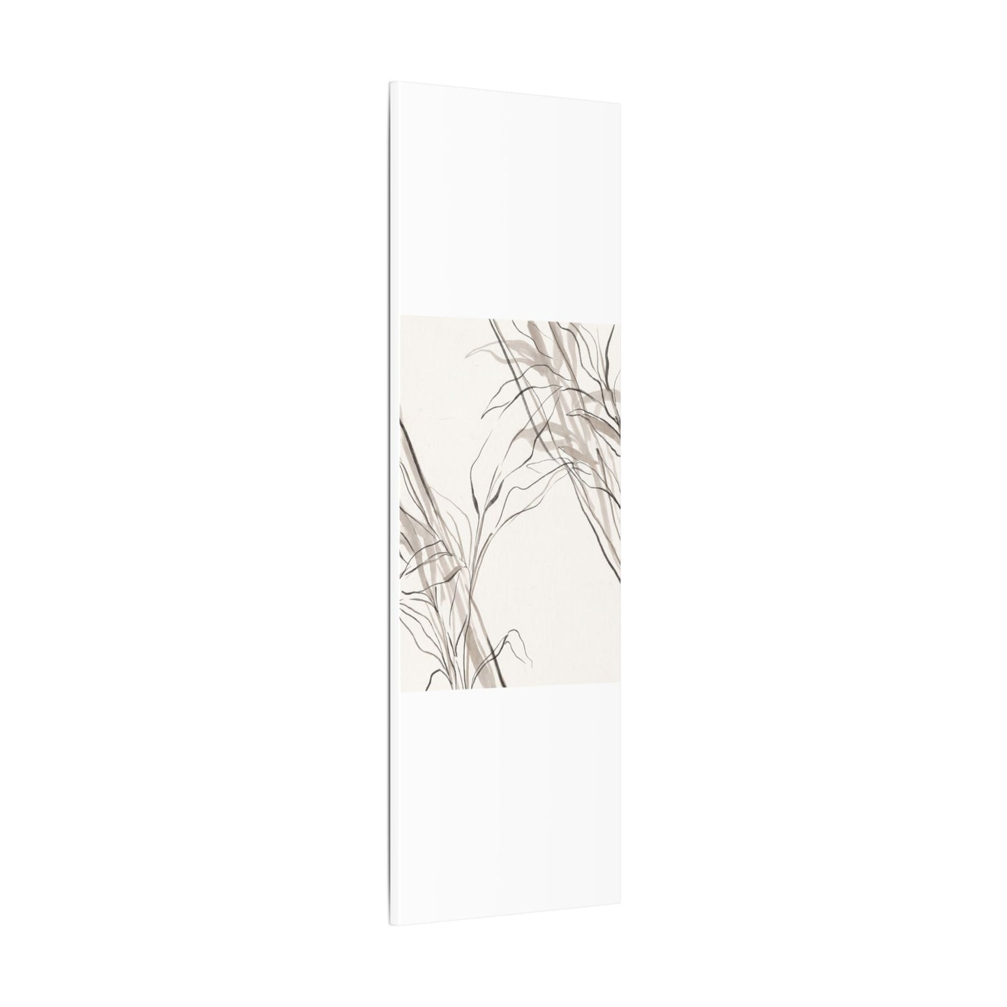 Neutral Shoji Screen Canvas Art - Minimal Line Japandi