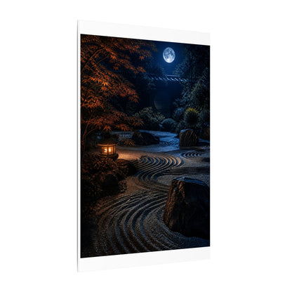 Summer Rock Garden Shadow Zen Canvas Art | Moody Decor