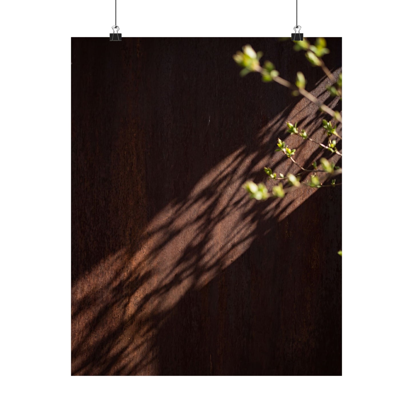 Rust Patina Spring Wall Art Print | Dark Japandi Atmospheric Design