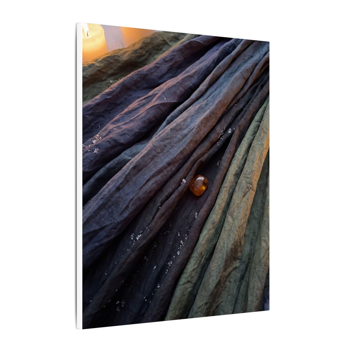 Silk Drape Shadow Zen Canvas Art | Moody Dark Japandi Art