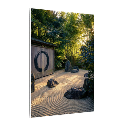 Rock Garden Enso Canvas Art | Tranquil Zen Art