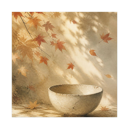 Japandi Ceramic Bowl in Dappled | Watercolor Canvas Art