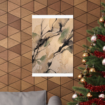 Shadow Play Winter Wall Art Print | Japandi Cozy Design