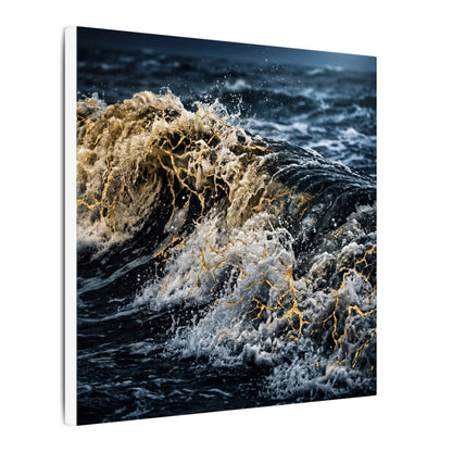 Ocean Wave Winter Canvas Art | Kintsugi Artful Design