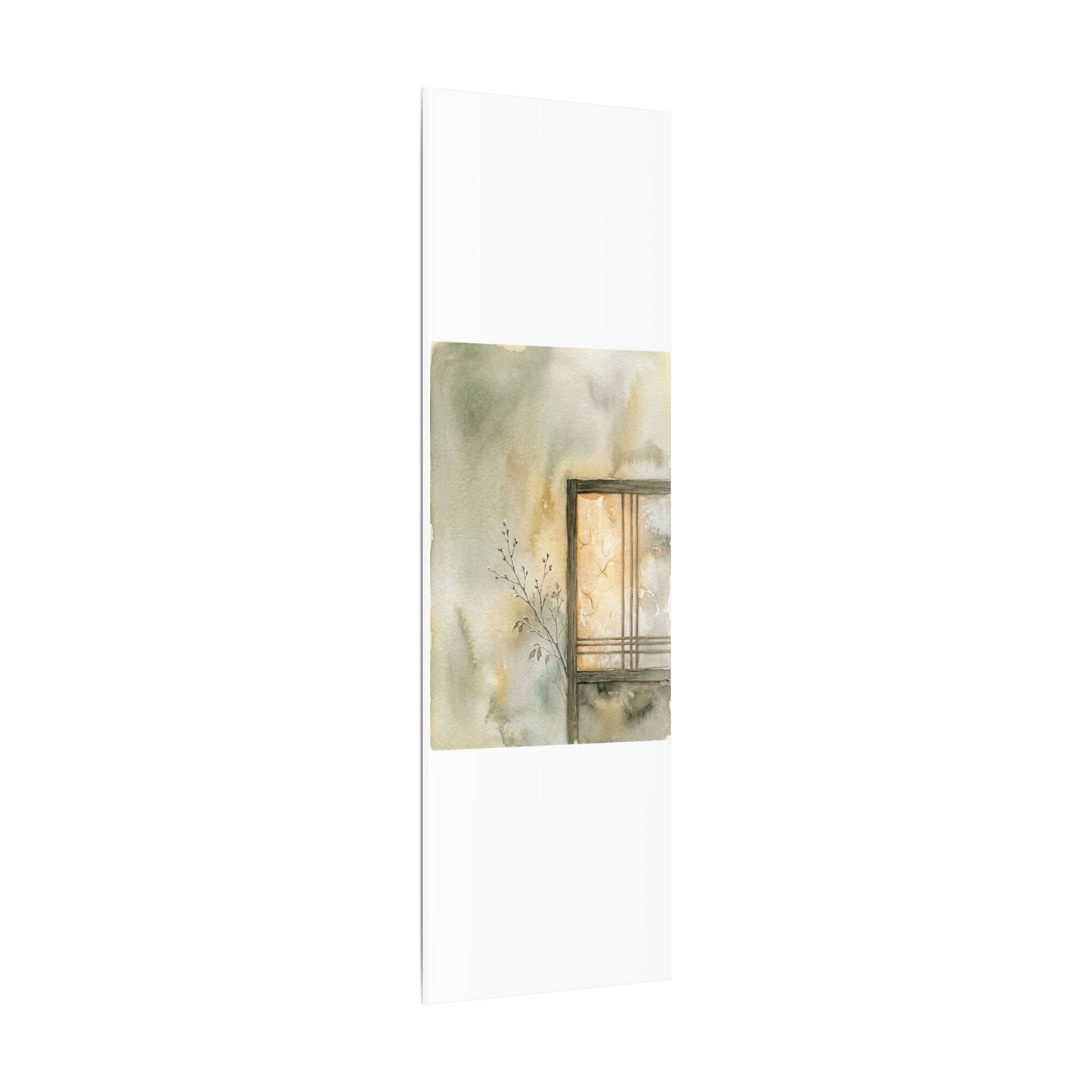 Ma Shoji Screen Canvas Art - Japandi Watercolor