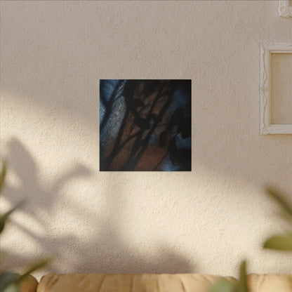 Moonlight Shadow Play Canvas Art - Dark Japandi Ma
