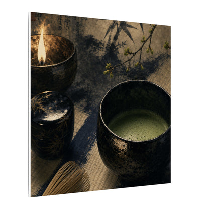 Ma Tea Ceremony Canvas Art - Zen Sumi E