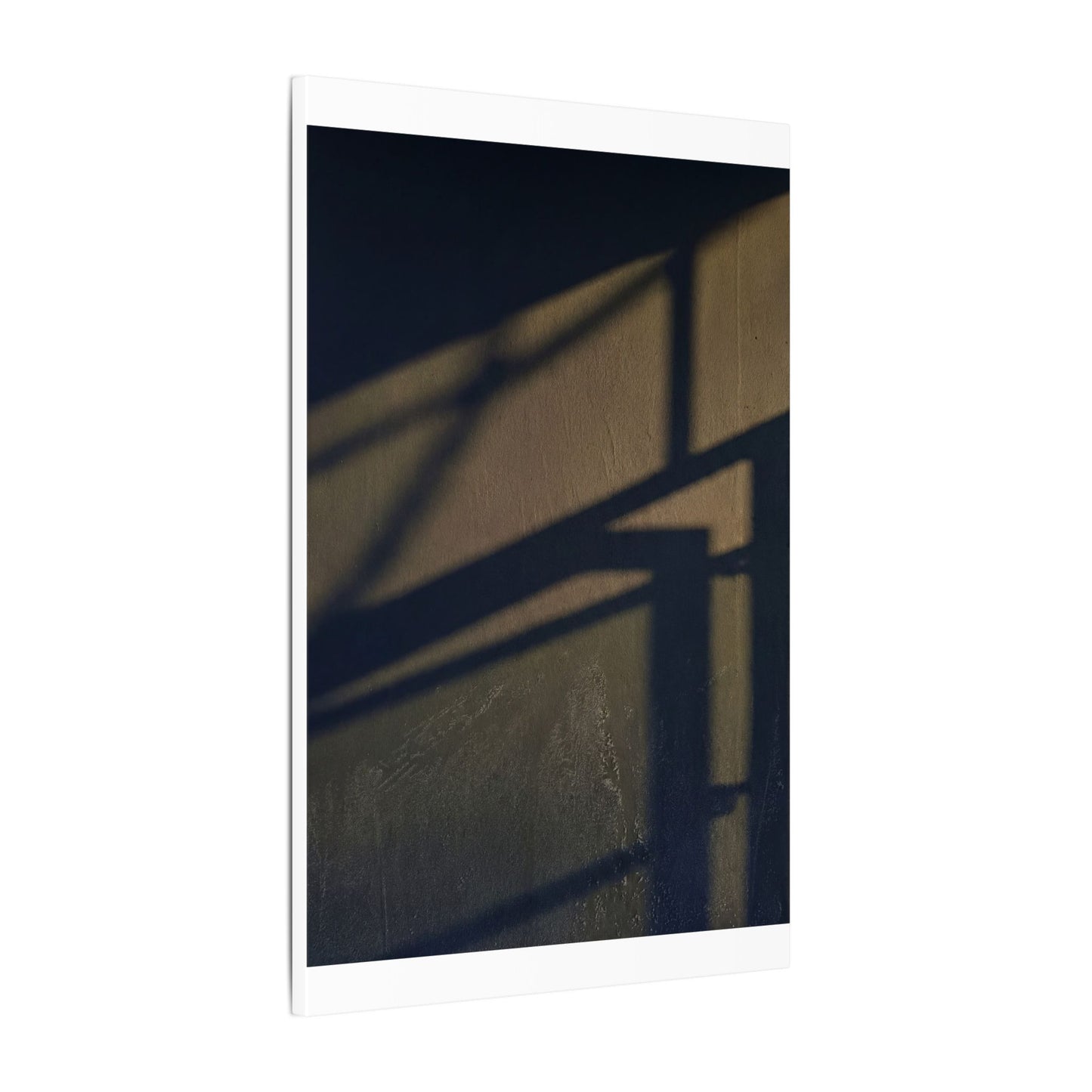 Sophisticated Shadow Play Canvas Art - Moody Minimal Dark Japandi