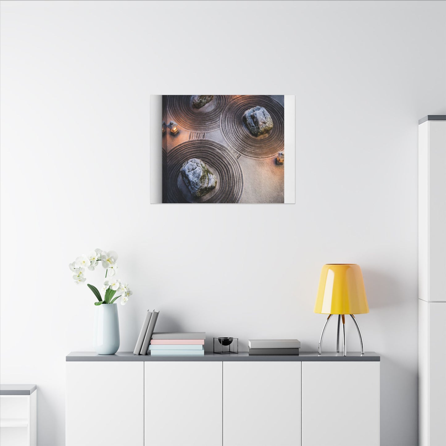 Candlelight Rock Garden Canvas Art - Japandi Ma